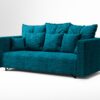 niebeska wygodna sofa