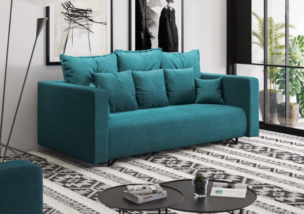 blog o meblach niebieska sofa tapicerowana