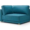 niebieska sofa tapicerowana